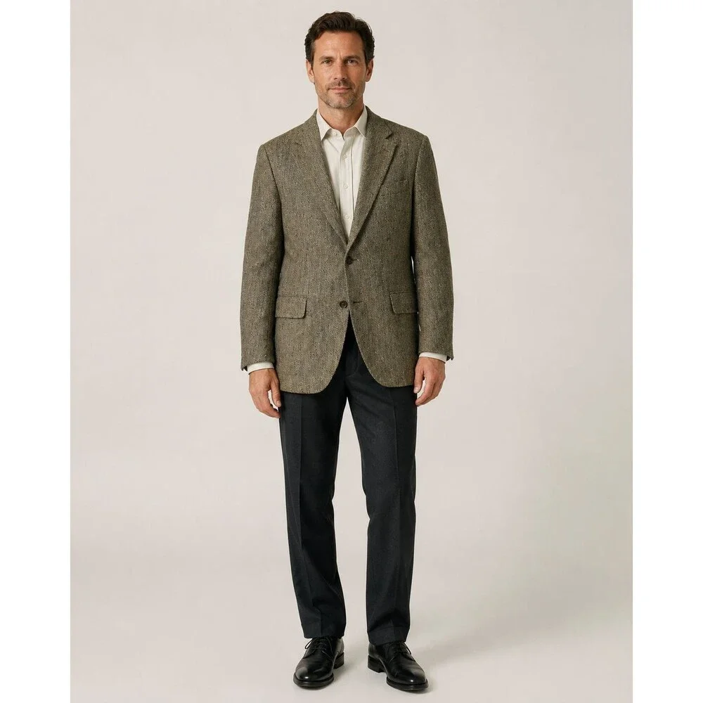 Banana Republic Relaxed Marzotto Italian 44L Linen Blazer Sport Coat Jacket NWT